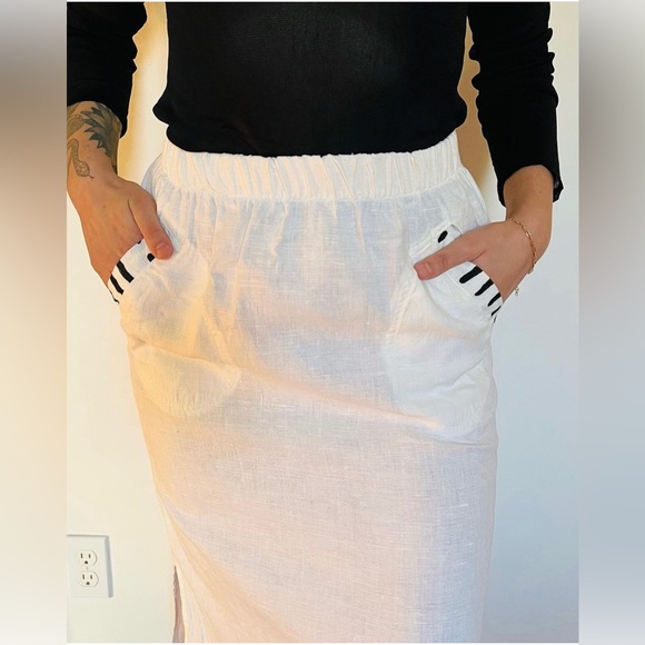 100% Linen Maxi Pencil Skirt - Picture 3 of 3